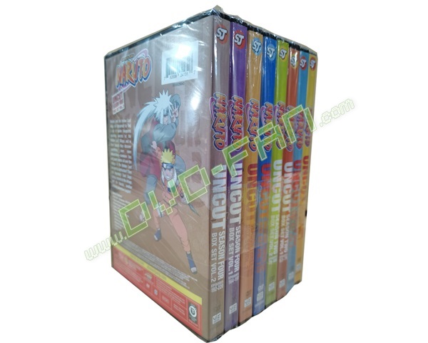 Naruto Uncut: Complete Seasons 1-4 (8 Box-Set）